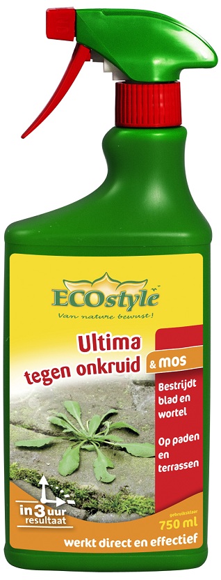 Afbeelding Ecostyle Ultima Onkruid & Mos Gebruiksklaar - Onkruidbestrijding - 750 ml door Tuinartikeltotaal.nl